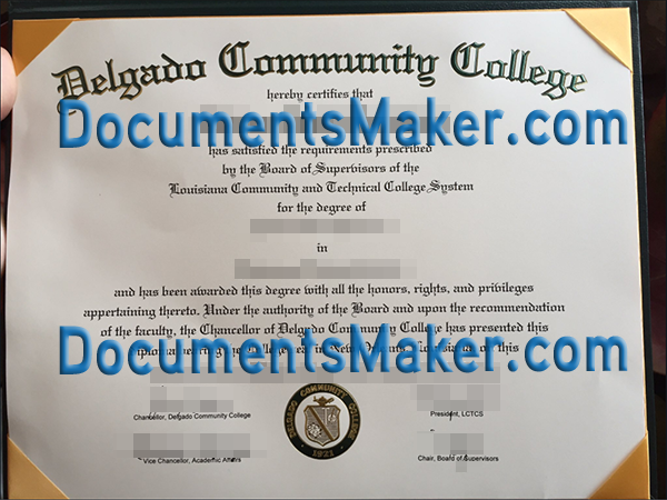 Delgado Community College fake degree certificates | documents maker