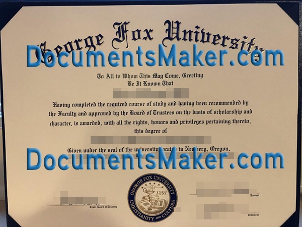George Fox University how to make a fake diploma | documents maker
